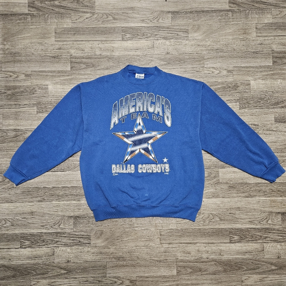 Vintage 90s Dallas Cowboys Sweatshirt Size XL Fits Large Salem NFL Football
